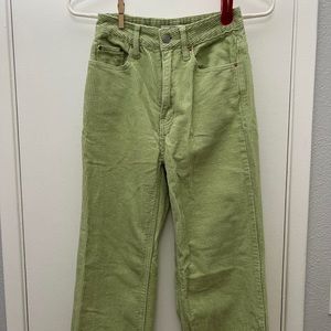 pacsun pistachio corduroy boyfriend jeans